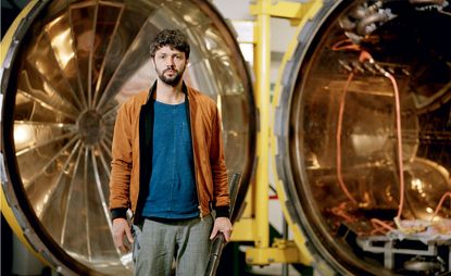 Conrad Shawcross in the Formtech factory