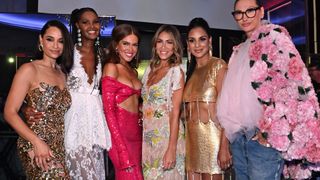 RHONY cast members Sai De Silva, Ubah Hassan, Brynn Whitfield, Erin Lichy, Jessel Taank and Jenna Lyons attend The Real Housewives of New York Premiere Celebration at The Rainbow Room on July 12, 2023 in New York City