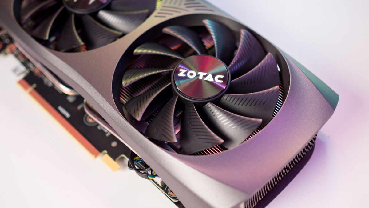 Zotac logo on the fan of the RTX 4060 Ti Twin Edge