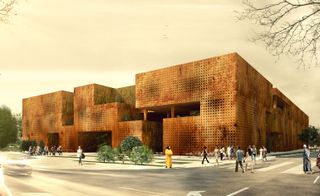 Istanbul-based Tabanlıoğlu Architects has designed a striking new congress centre in Marrakesh