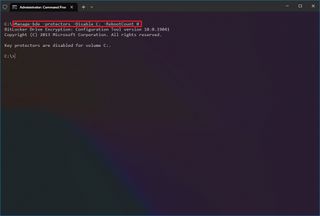 Command Prompt disable BitLocker