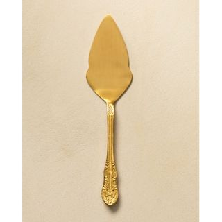 Brass Cake Server with Drawstring Bag