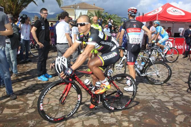 Leonardo Duque (Colombia) would attack later in the race