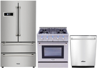 Thor Kitchen Stainless Steel 3-Piece Kitchen Appliance Package | Was: $ 6,371 | Now: $4,897 | Save $200 at Appliances Connection