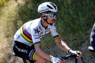 LAGNIEU FRANCE AUGUST 10 Julian Alaphilippe of France and Team QuickStep Alpha Vinyl competes during the 34th Tour de lAin 2022 Stage 2 a 144km stage from SaintVulbas to Lagnieu TDA22 on August 10 2022 in Lagnieu France Photo by Bas CzerwinskiGetty Images