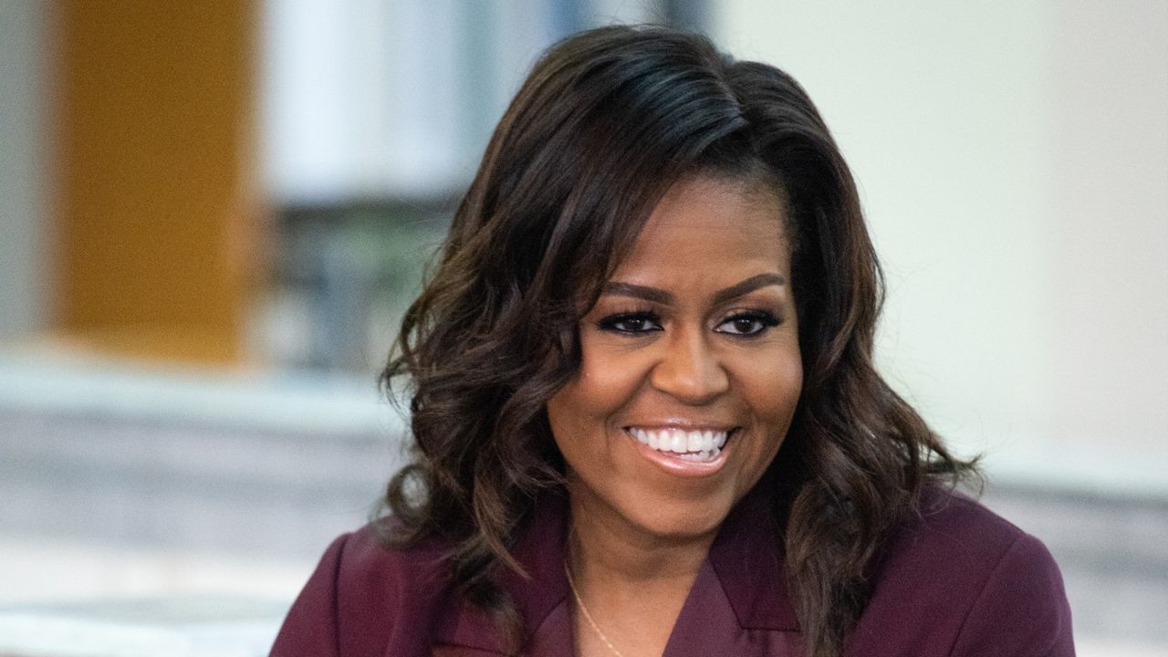 Michelle Obama speaks with a local book group about her book &quot;Becoming&quot; at the Tacoma Public Library main branch on March 24, 2019 in Tacoma, Washington