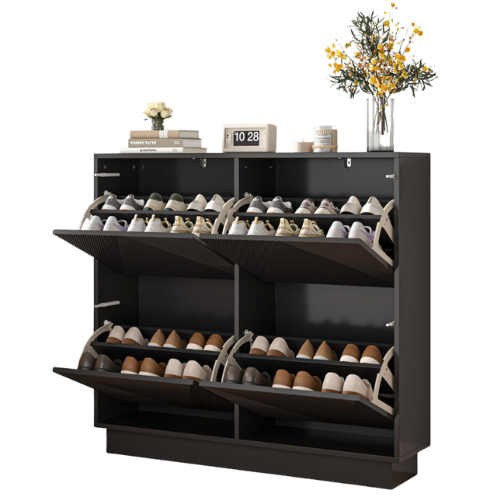 Latitude Run 24 Pair 4 Flip Drawers Shoe Storage Cabinet | Wayfair.co.uk