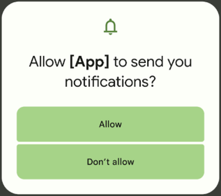 android 13 notification permission dialog preview