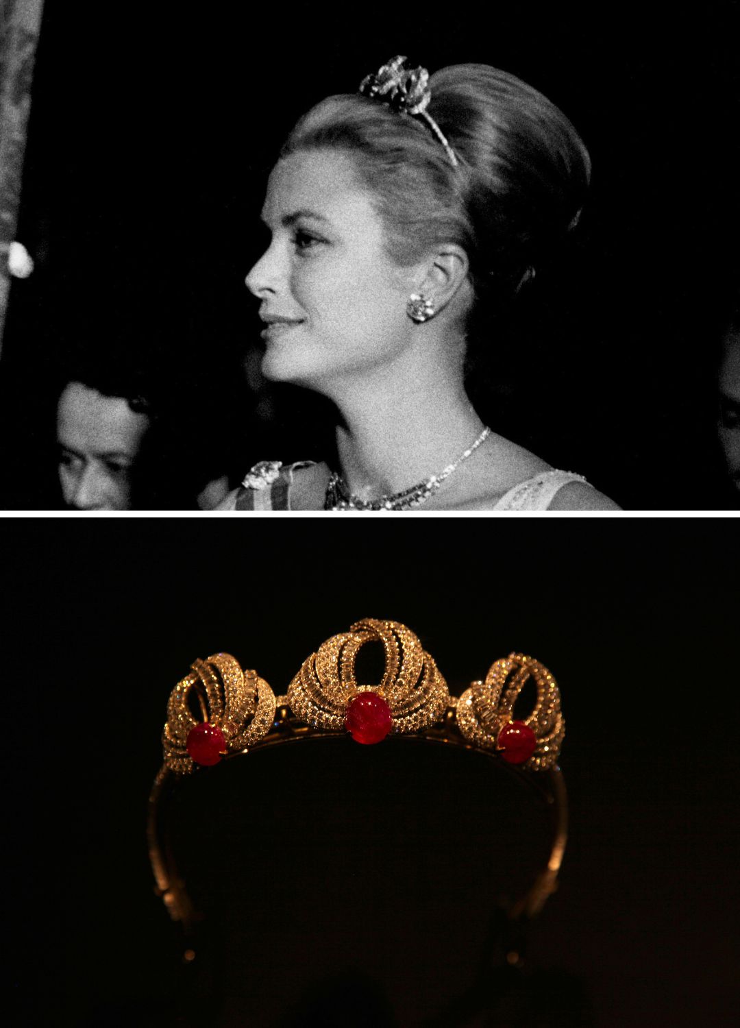 Grace Kelly, and her tiara on display