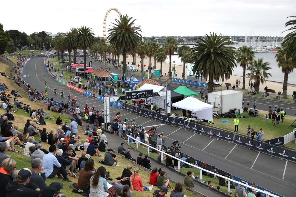 A shot across the finish area