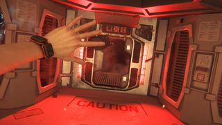 Alien Isolation (2014) - Airlock opening into the vacuum of space.