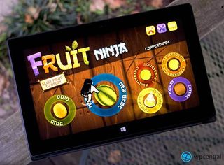 Fruit Ninja on the Microsoft Surface