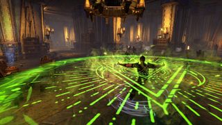 Screenshot from Elder Scrolls Online: Necrom showing Arcanist combat