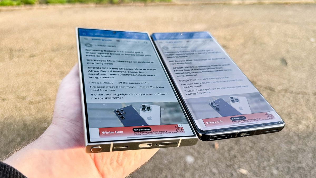 I compared the OnePlus 12 and Samsung Galaxy S24 Ultra's display ...