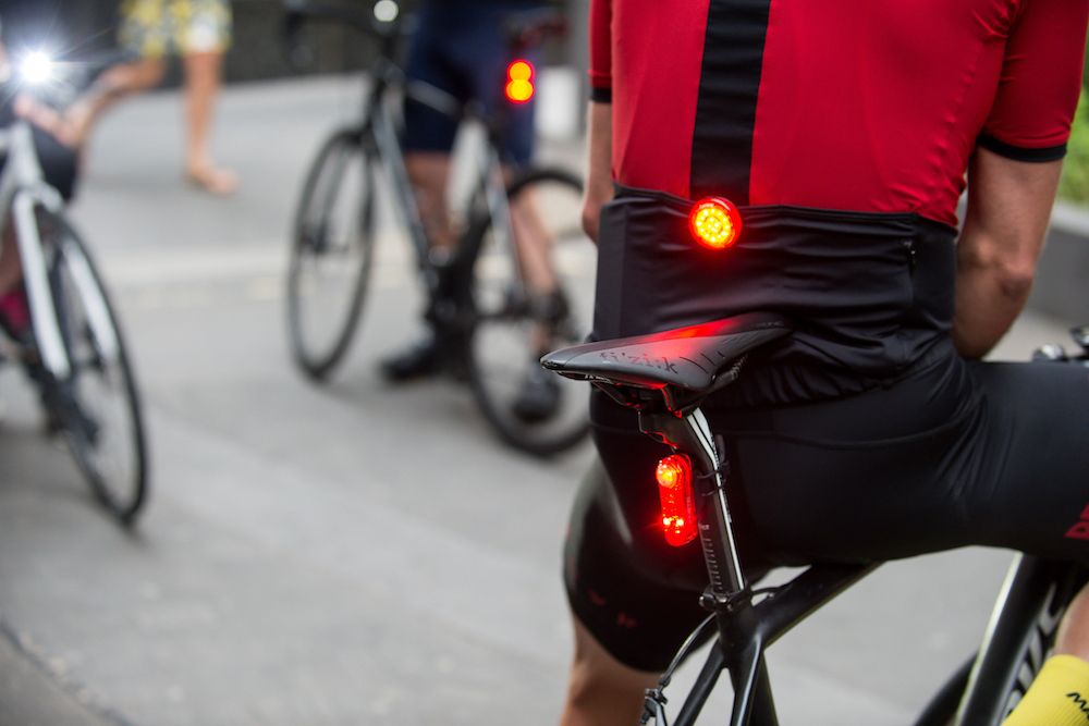 Image shows CatEye Sync bike lights