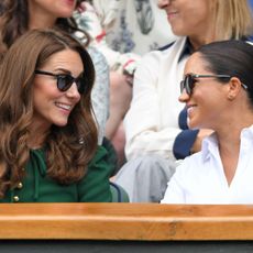 kate middleton and meghan markle smiling at each other - kate middleton nails meghan markle nails 