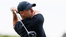 Rory McIlroy takes a shot during a practice round for the FedEx St. Jude Championship