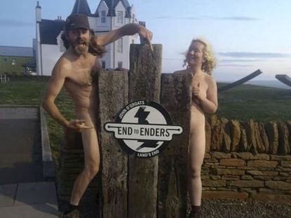 Colin Unsworth and Sadie Tan, Naked tandem riders