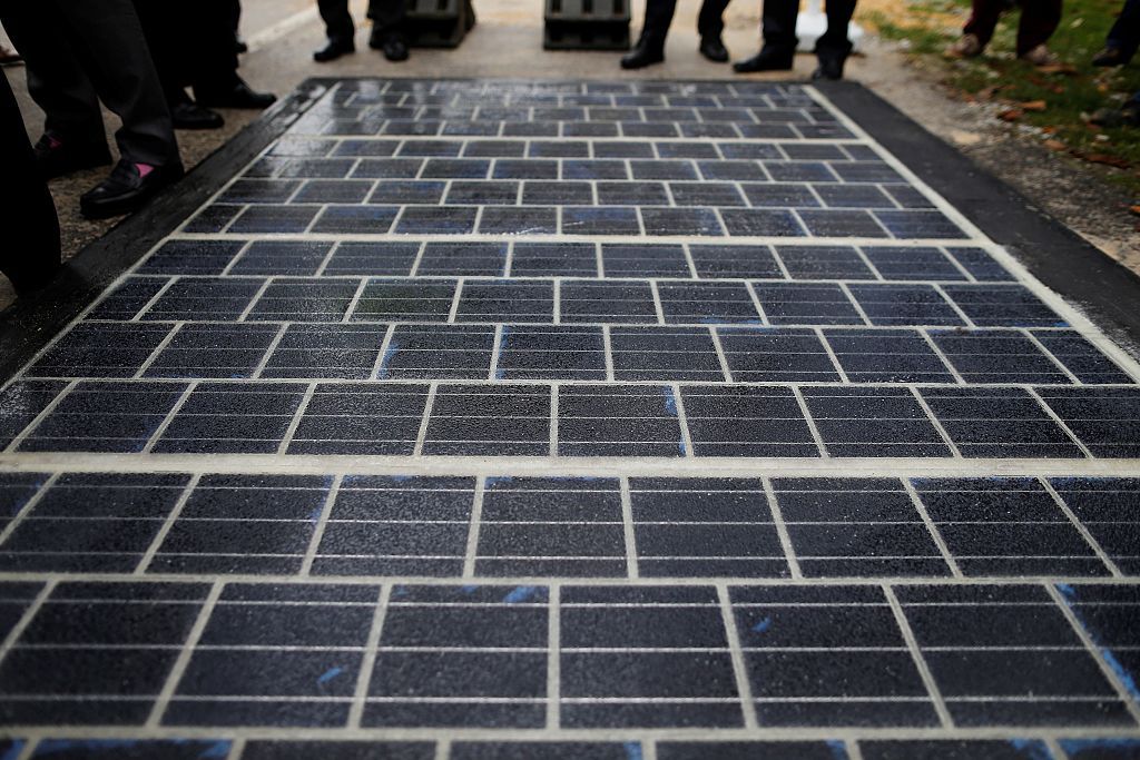 The world&amp;#039;s first solar road, in Tourouvre-au-Perche, France.