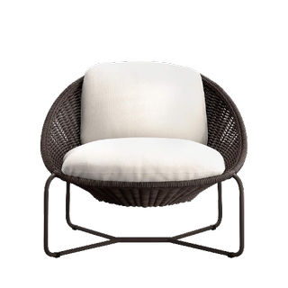White and charcoal outdoor chair