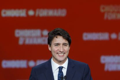 Justin Trudeau in his victory speech