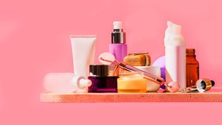 A collection of cosmetics