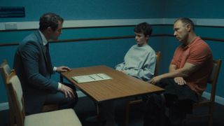 Mark Stanley as Paulie Hunter, Owen Cooper as Jamie Miller, Stephen Graham as Eddie Miller in Adolescence