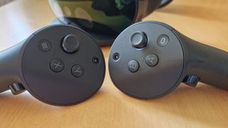 Meta Quest Pro's controllers and small face buttons