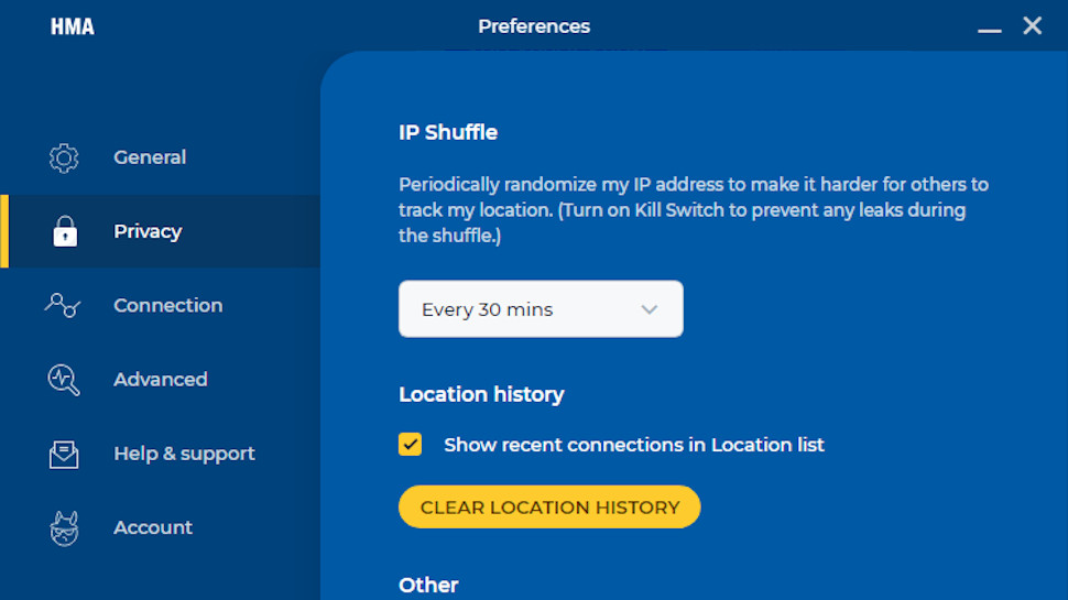 HideMyAss! IP Shuffle