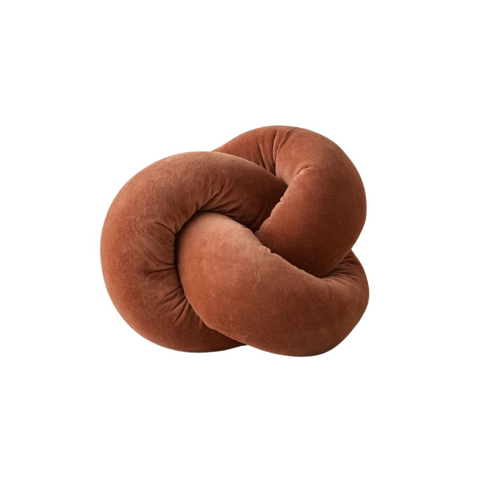 Burnt Orange Dewey Velvet Pillow