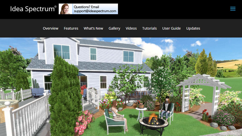Tangkapan layar situs web untuk Realtime Landscaping Pro