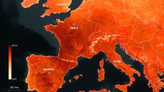 Extreme heat map of Europe