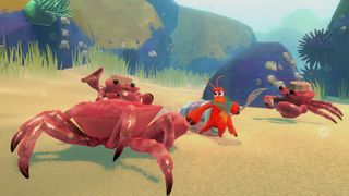 Crabs fighting
