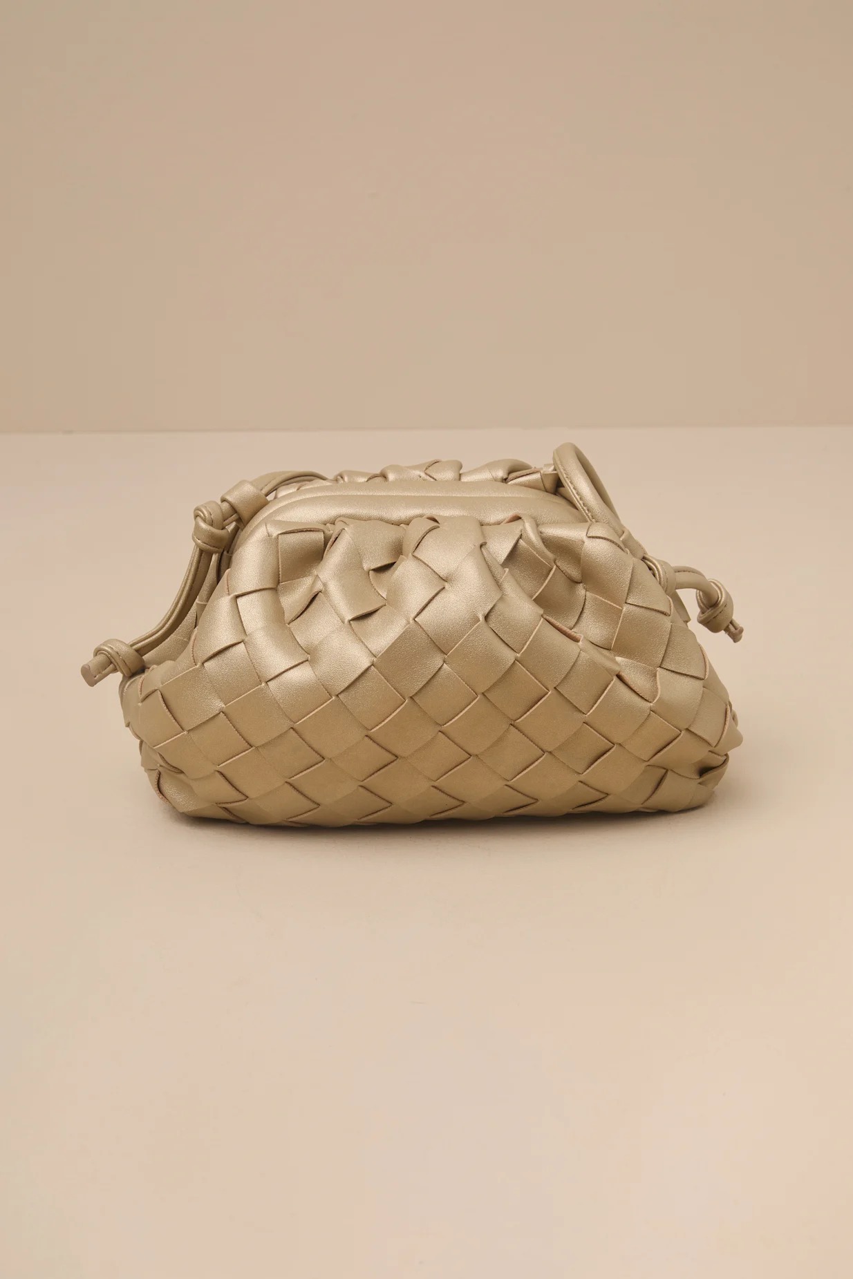 lulus, Inclined to Impress Golden Woven Pouch