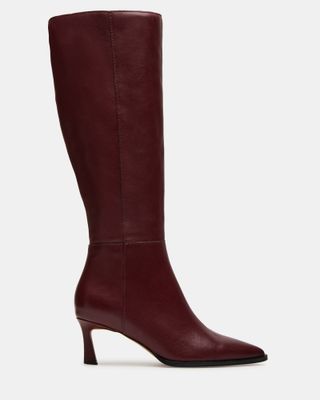 Lucid Burgundy Pointed Toe Kitten Heel Boot | Women's Boots 
 Steve Madden