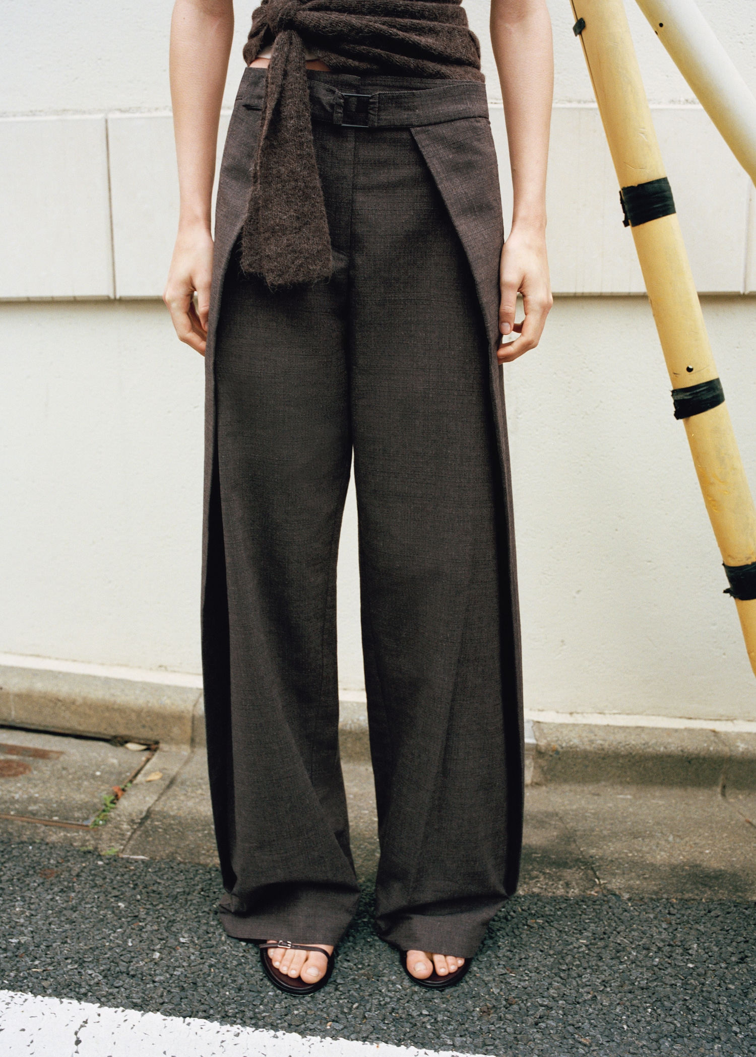 Pleated Trousers With Belt - Women | Mango Usa