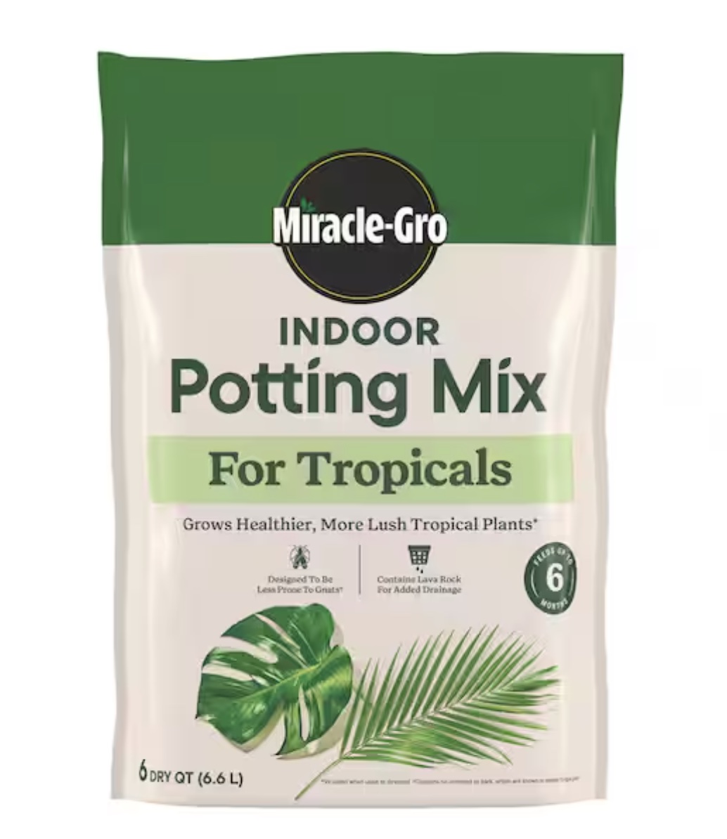 Miracle-Gro Indoor Potting Mix for Tropicals Houseplants