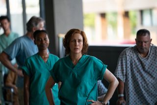 Five Days At Memorial on Apple TV+ stars Vera Farmiga as Dr Anna Pou helping patients during the Hurricane Katrina disaster.