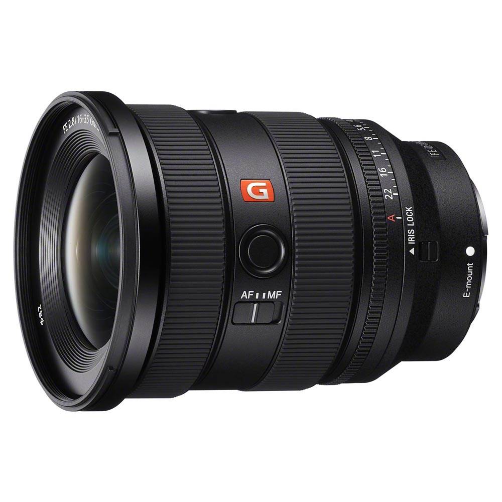 Sony FE 16-35mm f/2.8 GM II on a white background