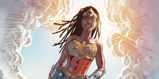 Nubia, assuming the Wonder Woman title from her sister