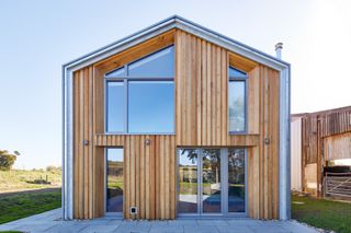 a modern passivhaus self build project with timber cladding