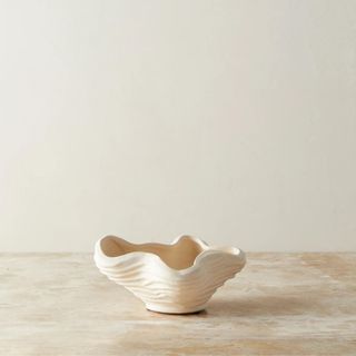 Shell bowl in cream