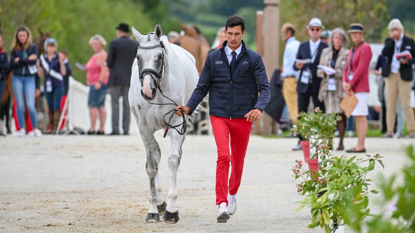 Stephane LANDOIS riding RIDE FOR THAIS CHAMAN DUMONT for FRA during the 1st Horse Inspection at the FEI Eventing European Championship in Haras du Pin in Normandy in France between the 9th-13th August 2023