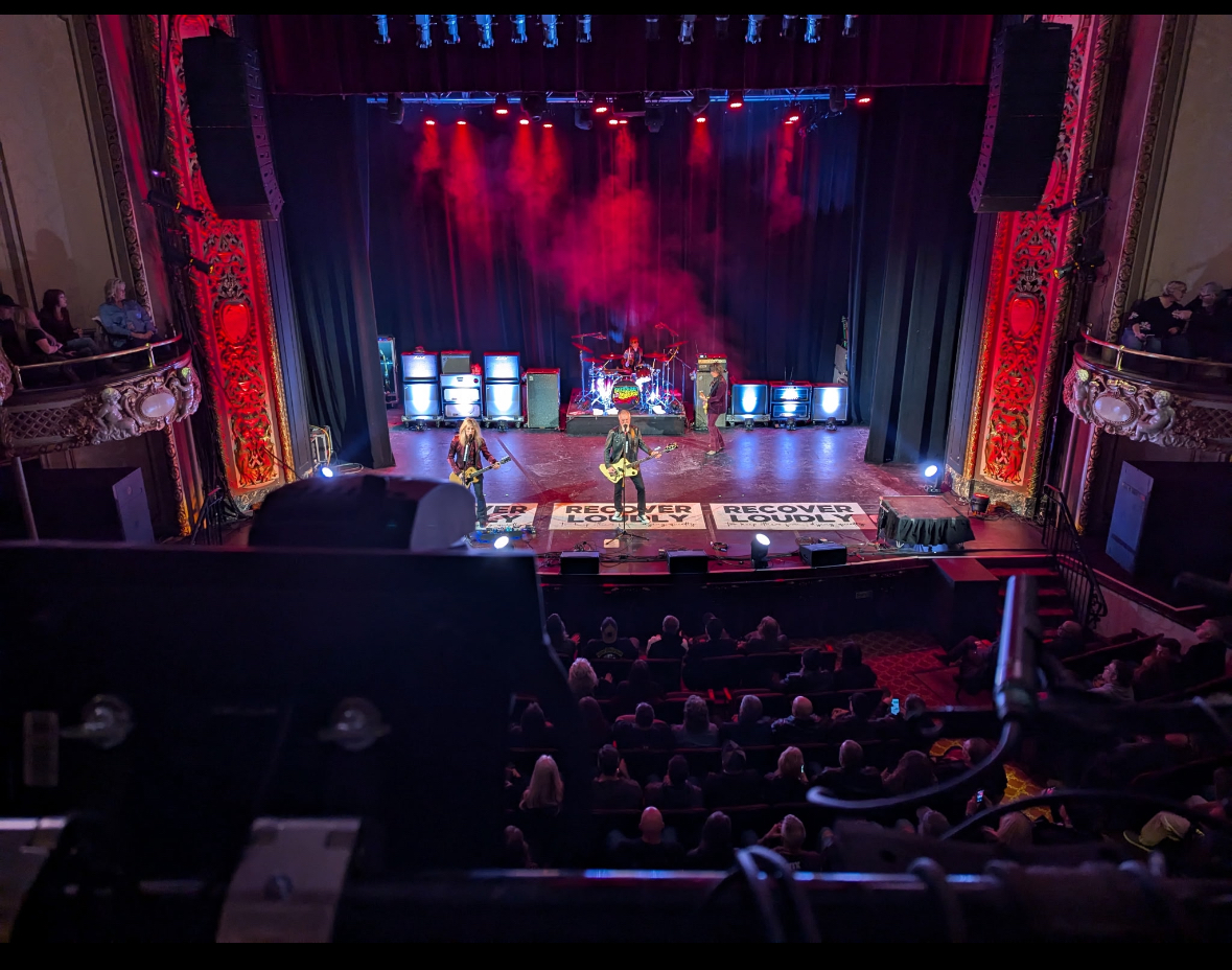 An aerial stage shot with JBL A Series.