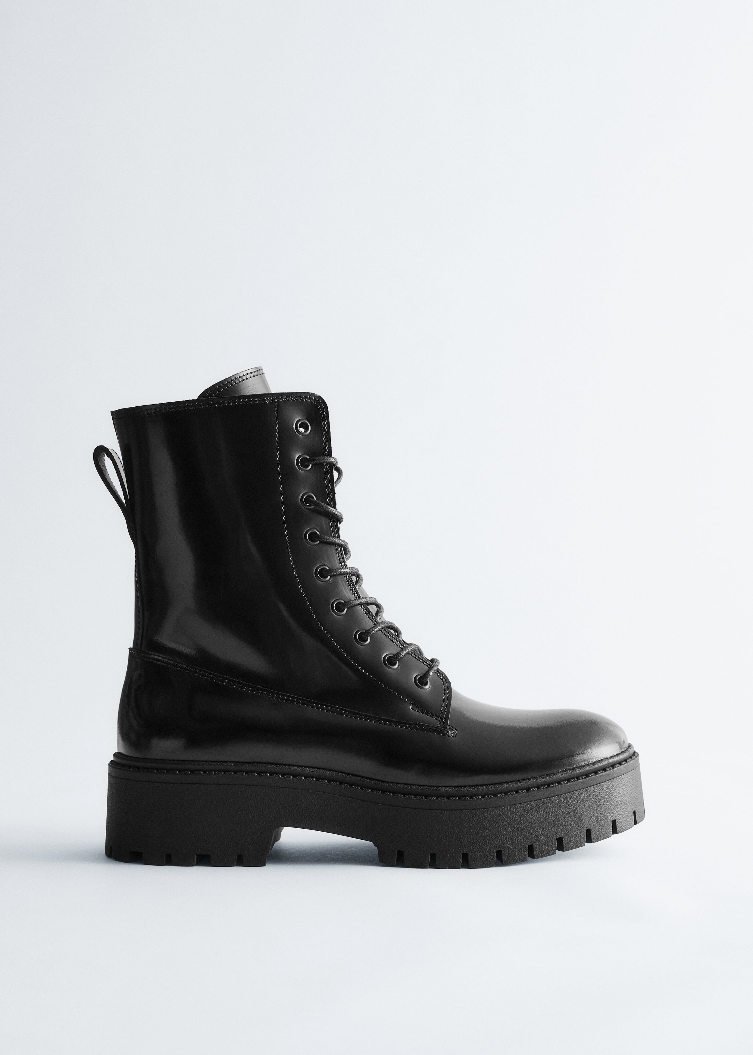 Lace-Up Leather Boots