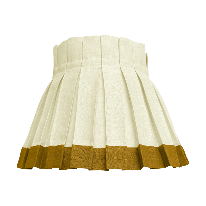 Lulu &amp;amp; Georgia, Color Block Classic Box Pleat Lampshade (Mustard)