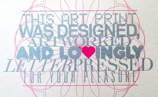 Graham Jones' beautiful letterpress printing