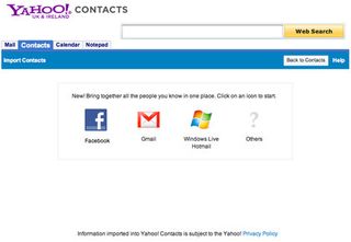 Yahoo contacts