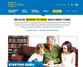 Agency SuperFriendly redesigned a site in the open for Reading Is Fundamental (RIF)