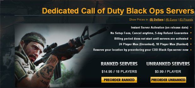 Call of Duty: Black Ops – Dedicated servers come with a price, co-op ...